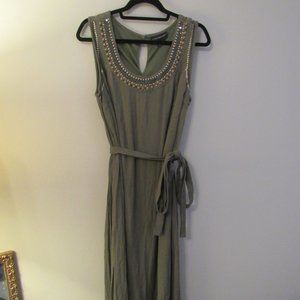 Lane Bryant Green Embellished Maxi Dress